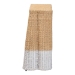 bali & pari Palm Scallop Natural Rattan Console Table - Handwoven Wicker Accent Table, Coastal & Boho Decor, Rectangle 36", Two-Tone White/Natural - BSOPalm-Small-Natural/White Rattan-Console Table