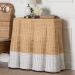 bali & pari Palm Scallop Natural Rattan Console Table - Handwoven Wicker Accent Table, Coastal & Boho Decor, Rectangle 36", Two-Tone White/Natural - BSOPalm-Small-Natural/White Rattan-Console Table
