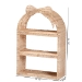 bali & pari Creusa Natural Rattan Wall Shelf - 3-Tier Decorative Storage Rack with Arched Frame and Woven Bow Accent, Boho Coastal Display Shelf - BSOWS159-Natural Rattan-Wall Shelf