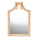 bali & pari Creusa Natural Rattan Wall Mirror - Handwoven Arched Mirror with Scalloped Corners and Bow Accent, Artistic Decor with Boho Coastal Style