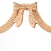 bali & pari Creusa Natural Rattan Wall Mirror - Handwoven Arched Mirror with Scalloped Corners and Bow Accent, Artistic Decor with Boho Coastal Style - BSOWS160-Honey Rattan-Mirror