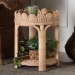 bali & pari Latoya Natural Rattan End Table - Handwoven Wicker 2-Tier Side Table with Scalloped Border for Living Room or Bedroom - BSOWS156/Smaller-Natural Rattan-ET