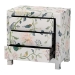 Baxton Studio Connery Floral  End Table - 3-Drawer Decorative Accent Storage Cabinet - BSOJY25A010-Floral Printed Canvas-Wooden-ET