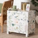 Baxton Studio Connery Floral  End Table - 3-Drawer Decorative Accent Storage Cabinet - BSOJY25A010-Floral Printed Canvas-Wooden-ET