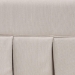 Baxton Studio Astin Platform Bed with Pleated Skirt- Fabric Upholstered Bed Frame with Panel Headboard, Queen - BSOCF0022-5-Pleated Beige-Queen