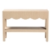 bali & pari Mason Natural Grasscloth Console Table - Two-Tier Entryway Table with Scalloped Apron, Modern Coastal Accent Table for Living Room or Hallway - BSOMason-Faux Raffia-Console Table