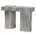 bali & pari Tawana Capiz Shell Console Table with Geometric Pattern - Modern Decorative Accent Table for Entryway or Living Room