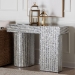 bali & pari Tawana Capiz Shell Console Table with Geometric Pattern - Modern Decorative Accent Table for Entryway or Living Room - BSOF2502-FT08-Capiz-Console Table