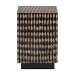 bali & pari Paulo Decorative End Table with Bamboo Diamond Pattern - Modern Accent Side Table for Living Room or Bedroom, Square - BSOF2502-FT24-Capiz-ET