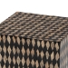 bali & pari Paulo Decorative End Table with Bamboo Diamond Pattern - Modern Accent Side Table for Living Room or Bedroom, Square - BSOF2502-FT24-Capiz-ET