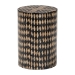 bali & pari Paulo Decorative End Table with Bamboo Diamond Pattern - Modern Accent Side Table for Living Room or Bedroom, Round
