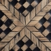 bali & pari Paulo Decorative End Table with Bamboo Diamond Pattern - Modern Accent Side Table for Living Room or Bedroom, Round - BSOF2502-FT25-Capiz-ET