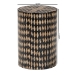 bali & pari Paulo Decorative End Table with Bamboo Diamond Pattern - Modern Accent Side Table for Living Room or Bedroom, Round - BSOF2502-FT25-Capiz-ET