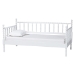 Baxton Studio Laurent Daybed - Spindle Platform Bed Frame with Bamboo-Style Turned Posts, Classic Cottage Farmhouse Furniture, Twin, White