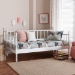 Baxton Studio Laurent Daybed - Spindle Platform Bed Frame with Bamboo-Style Turned Posts, Classic Cottage Farmhouse Furniture, Twin, White - BSOMG0258-1-White-Daybed-Twin