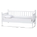 Baxton Studio Laurent Daybed - Spindle Platform Bed Frame with Bamboo-Style Turned Posts, Classic Cottage Farmhouse Furniture, Twin, White - BSOMG0258-1-White-Daybed-Twin