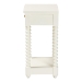 Baxton Studio Terentia Nightstand with Bobbin Legs - 1-Drawer Bedroom Side Table with Storage Shelf, White - BSOKL-1757-1 DRW-White/Wooden-NS