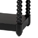 Baxton Studio Terentia Nightstand with Bobbin Legs - 1-Drawer Bedroom Side Table with Storage Shelf, Black - BSOKL-1757-1 DRW-Black/Wooden-NS