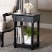 Baxton Studio Terentia Nightstand with Bobbin Legs - 1-Drawer Bedroom Side Table with Storage Shelf, Black - BSOKL-1757-1 DRW-Black/Wooden-NS