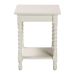 Baxton Studio Niklas Nightstand with Twisted Legs - 1-Drawer Bedroom Side Table with Storage Shelf, White - BSOKL-1734-Niklas-White/Wooden-NS