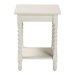 Baxton Studio Niklas Nightstand with Twisted Legs - 1-Drawer Bedroom Side Table with Storage Shelf, White - BSOKL-1734-Niklas-White/Wooden-NS