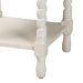 Baxton Studio Niklas Nightstand with Twisted Legs - 1-Drawer Bedroom Side Table with Storage Shelf, White - BSOKL-1734-Niklas-White/Wooden-NS