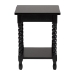 Baxton Studio Niklas Nightstand with Twisted Legs - 1-Drawer Bedroom Side Table with Storage Shelf, Black - BSOKL-1734-Niklas-Black/Wooden-NS