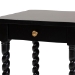 Baxton Studio Niklas Nightstand with Twisted Legs - 1-Drawer Bedroom Side Table with Storage Shelf, Black - BSOKL-1734-Niklas-Black/Wooden-NS