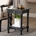 Baxton Studio Niklas Nightstand with Twisted Legs - 1-Drawer Bedroom Side Table with Storage Shelf, Black - BSOKL-1734-Niklas-Black/Wooden-NS