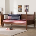 Baxton Studio Gianetta Wooden Daybed with Spindle Posts - Classic Cottage-Style Bed Frame with Guardrail Back, Solid Wood Day Bed for Guest Room or Kids Bedroom, Twin - BSOMG0257-1-Walnut-Twin Daybed