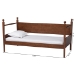 Baxton Studio Gianetta Wooden Daybed with Spindle Posts - Classic Cottage-Style Bed Frame with Guardrail Back, Solid Wood Day Bed for Guest Room or Kids Bedroom, Twin - BSOMG0257-1-Walnut-Twin Daybed