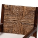 bali & pari Cordoba 2-Piece Handwoven Seagrass Armchairs - Solid Mango Wood Frame Dining Chair with Woven Seat and Backrest, Rustic Boho Style Kitchen or Dining Room Seating, Dark Brown - BSOCabra-Brn Wood/Nat Seagrass-Cushion-AC-KD Box
