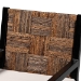 bali & pari Raniya 2-Piece Handwoven Seagrass Armchairs - Solid Mango Wood Frame Dining Chair with Woven Seat and Backrest, Rustic Boho Style Kitchen or Dining Room Seating, Black - BSOCabra-Blk Wood/Nat Seagrass-Cushion-AC-KD Box