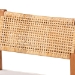 bali & pari Chatura Natural Rattan and Mahogany Wood 2-Piece Dining Side Chair Set - Handwoven Wicker Dining Chair with Angled Back, Coastal Boho Seating for Dining or Kitchen - BSOChao-Natural/Mahogany-Cushion-DC-KD-Box