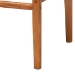 bali & pari Chatura Natural Rattan and Mahogany Wood 2-Piece Dining Side Chair Set - Handwoven Wicker Dining Chair with Angled Back, Coastal Boho Seating for Dining or Kitchen - BSOChao-Natural/Mahogany-Cushion-DC-KD-Box