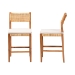 bali & pari Chatura Natural Rattan and Mahogany Wood 2-Piece Counter Stool Set - Handwoven Wicker Stool with Angled Back, Coastal Boho Seating for Kitchen Island, Counter Height - BSOChao-Natural/Mahogany-CS-Cushion-KD-Box