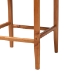 bali & pari Chatura Natural Rattan and Mahogany Wood 2-Piece Counter Stool Set - Handwoven Wicker Stool with Angled Back, Coastal Boho Seating for Kitchen Island, Counter Height - BSOChao-Natural/Mahogany-CS-Cushion-KD-Box