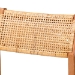 bali & pari Chatura Natural Rattan and Mahogany Wood 2-Piece Bar Stool Set - Handwoven Wicker Stool with Angled Back, Coastal Boho Seating for Lounge, Bar Height - BSOChao-Natural/Mahogany-BS-Cushion-KD-Box