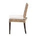 bali & pari Fatima Natural Rattan Dining Chair with Cushion - Handwoven Wicker Side Chair with Basketweave Back and Seat, Coastal Boho Seating for Dining Room or Kitchen - BSOFlat Oval-Grey/Mahogany-Cushion-DC