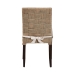 bali & pari Fatima Natural Rattan Dining Chair with Cushion - Handwoven Wicker Side Chair with Basketweave Back and Seat, Coastal Boho Seating for Dining Room or Kitchen - BSOFlat Oval-Grey/Mahogany-Cushion-DC