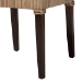 bali & pari Fatima Natural Rattan Dining Chair with Cushion - Handwoven Wicker Side Chair with Basketweave Back and Seat, Coastal Boho Seating for Dining Room or Kitchen - BSOFlat Oval-Grey/Mahogany-Cushion-DC