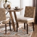 bali & pari Fatima Natural Rattan Dining Chair with Cushion - Handwoven Wicker Side Chair with Basketweave Back and Seat, Coastal Boho Seating for Dining Room or Kitchen - BSOFlat Oval-Grey/Mahogany-Cushion-DC