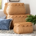 bali & pari Ayleen Natural Rattan Basket Set with Scalloped Lids - Handwoven Wicker Storage Boxes, Boho Coastal Home Decor, 3-Piece Set - BSOAyleen-3PC-Light Honey Rattan-Basket Set