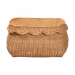 bali & pari Ayleen Natural Rattan Basket with Scalloped Lid - Handwoven Wicker Storage Box, Boho Coastal Home Decor, Small - BSOAyleen-Sm-Light Honey Rattan-Basket