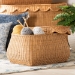 bali & pari Ayleen Natural Rattan Basket with Scalloped Lid - Handwoven Wicker Storage Box, Boho Coastal Home Decor, Small - BSOAyleen-Sm-Light Honey Rattan-Basket