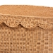 bali & pari Ayleen Natural Rattan Basket with Scalloped Lid - Handwoven Wicker Storage Box, Boho Coastal Home Decor, Medium - BSOAyleen-Md-Light Honey Rattan-Basket