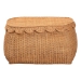 bali & pari Ayleen Natural Rattan Basket with Scalloped Lid - Handwoven Wicker Storage Box, Boho Coastal Home Decor, Large - BSOAyleen-Lg-Light Honey Rattan-Basket
