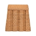 bali & pari Andrea Natural Rattan End Table - Handwoven Wicker Accent Table with Pleated Skirt, Boho Coastal Side Table - BSOAndrea-Light Honey Rattan-ET