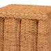 bali & pari Andrea Natural Rattan End Table - Handwoven Wicker Accent Table with Pleated Skirt, Boho Coastal Side Table - BSOAndrea-Light Honey Rattan-ET