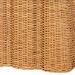 bali & pari Andrea Natural Rattan Console Table - Handwoven Wicker Accent Table with Pleated Skirt, Boho Coastal Decor - BSOAndrea-Light Honey Rattan-Console Table